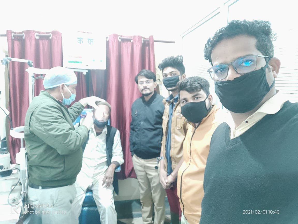 अखिल भारतीय ब्राह्मण एकता परिषद गुना ने लगाया नेत्र शिविर